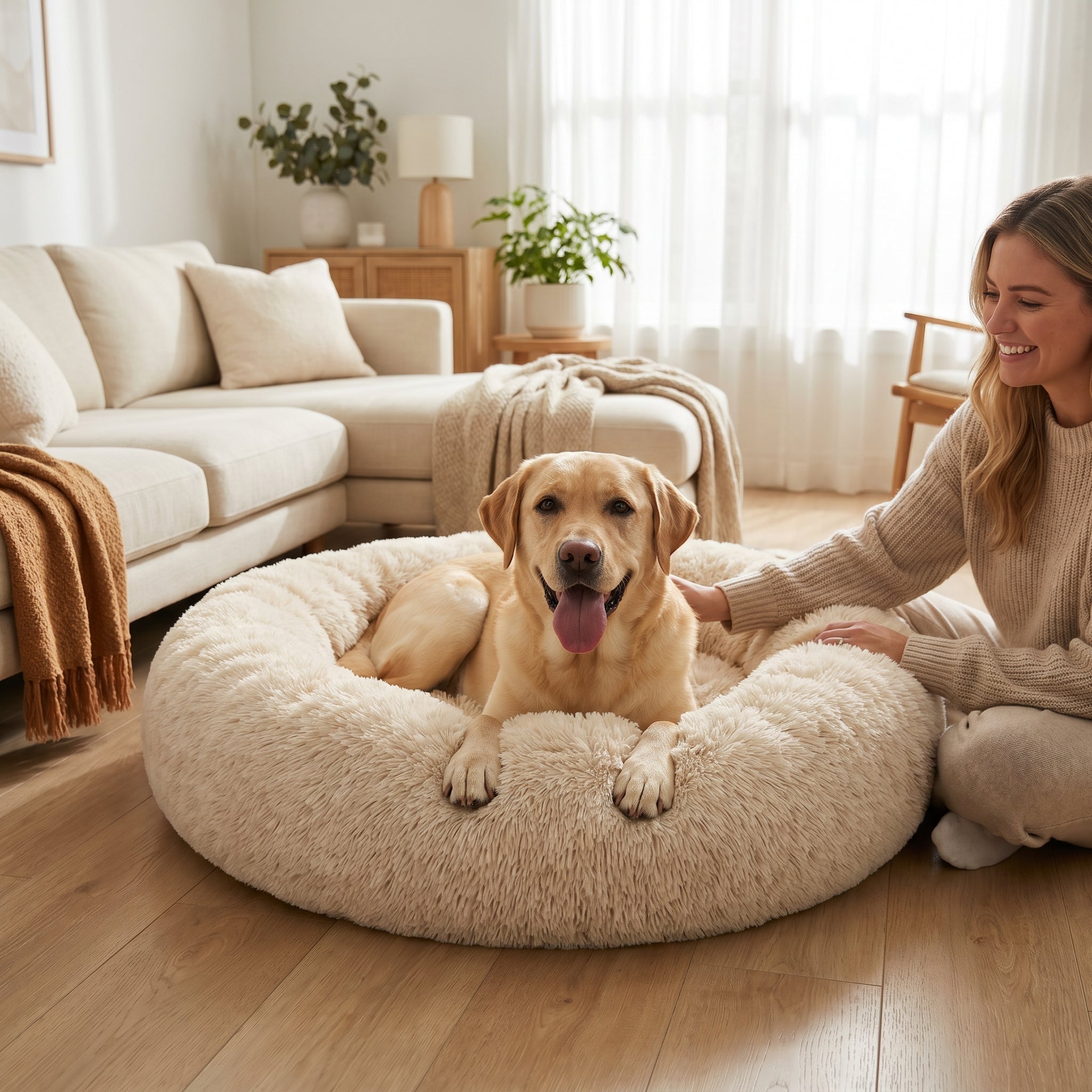 Perro descansando en cama memory foam antiestrés — Dog Dreams Argentina